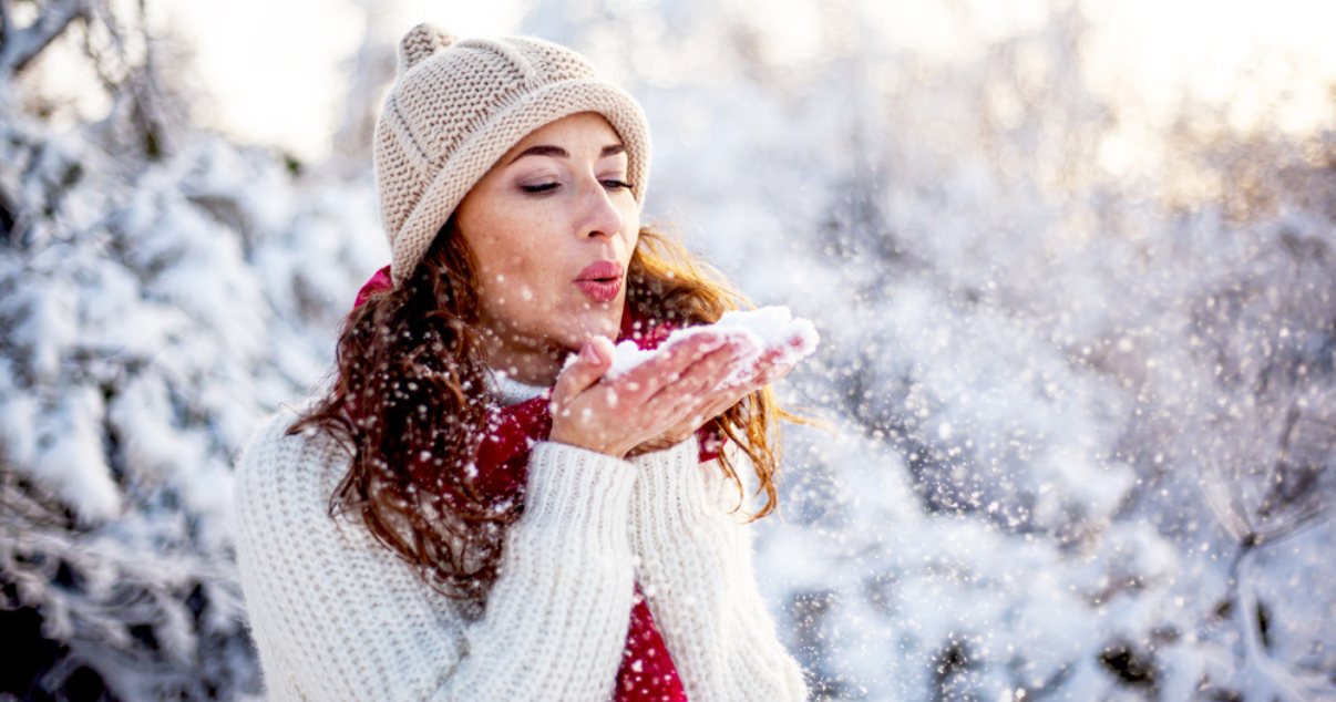 Woman enjoying her hair system outside