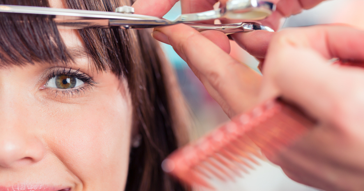 Woman getting new bangs (1)